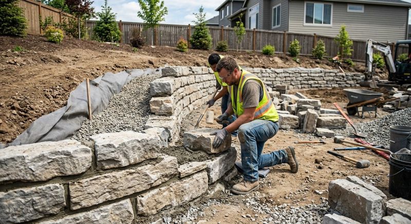 Block Retaining Wall Installation in Volusia County, FL
