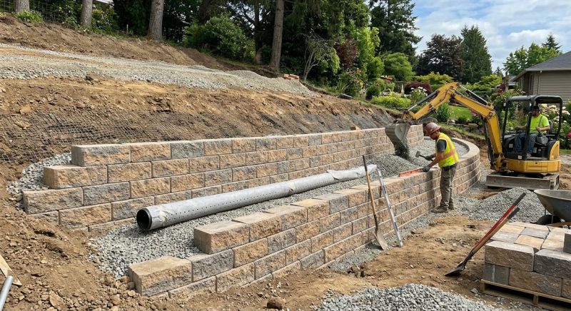 Block Retaining Wall Installation in Brevard County, FL